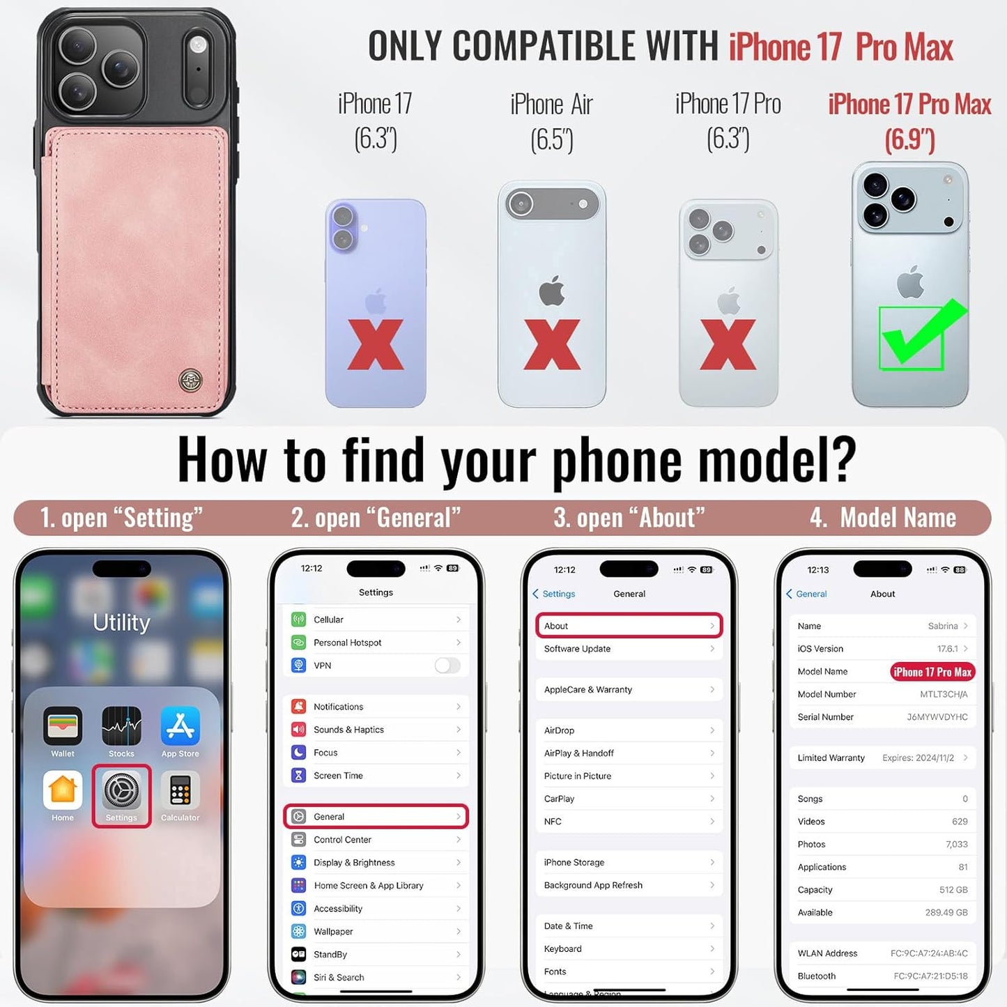 Vinich Apple iPhone 17 Pro Max - Rose Pink