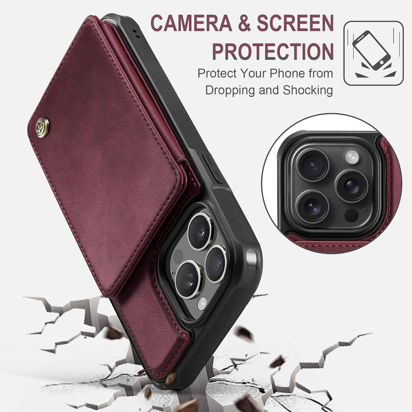Vinich Apple iPhone 14 Pro Max - Burgundy