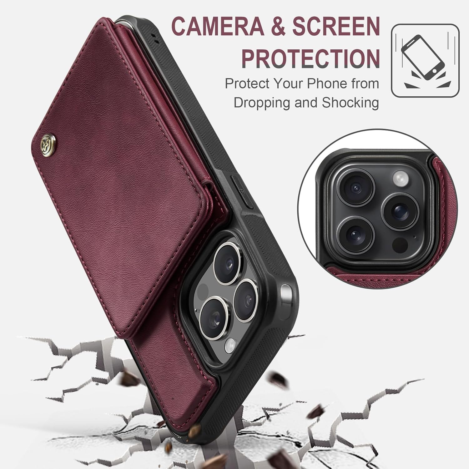 Vinich Apple iPhone 14 Pro Max - Burgundy