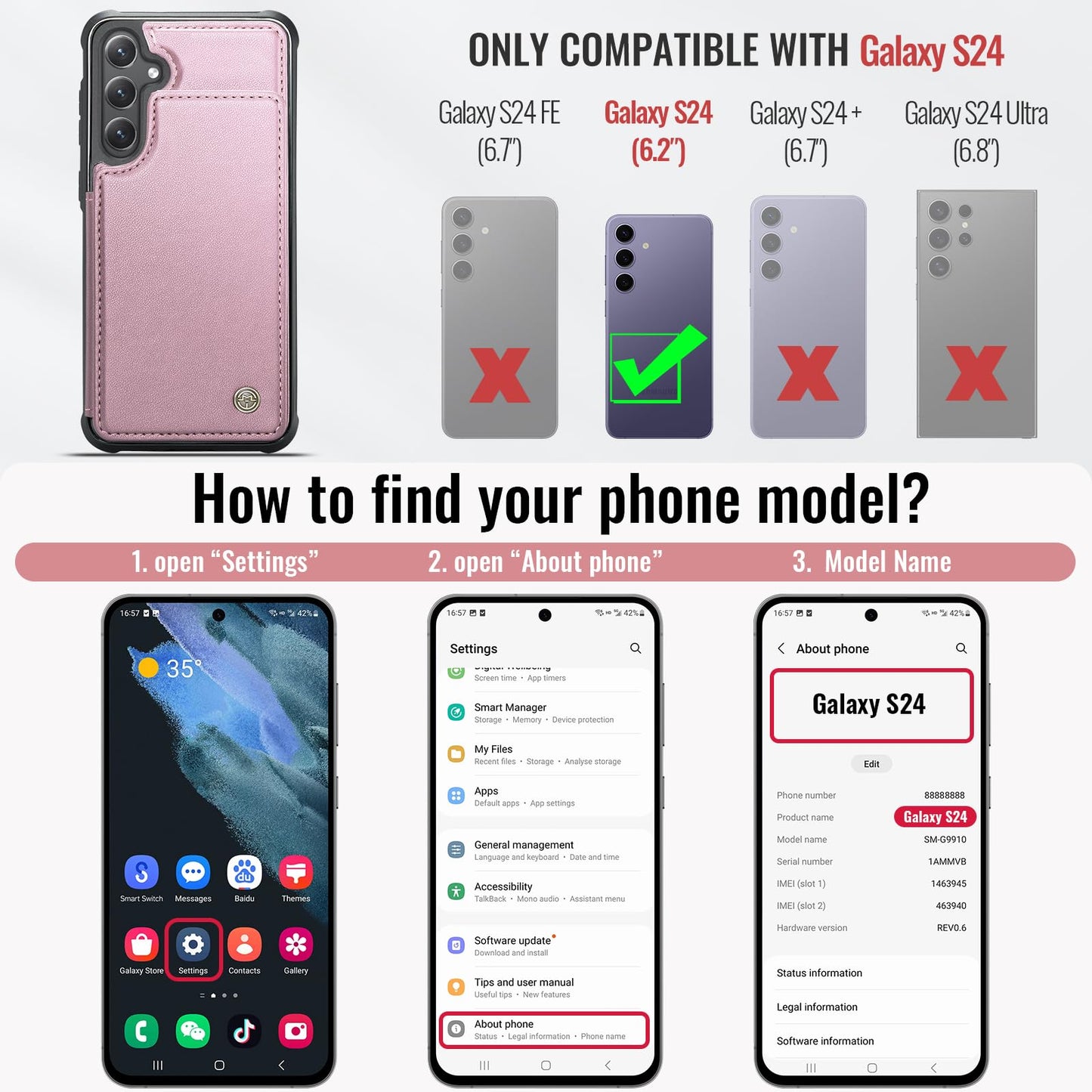 Samsung Galaxy S24 - Pink