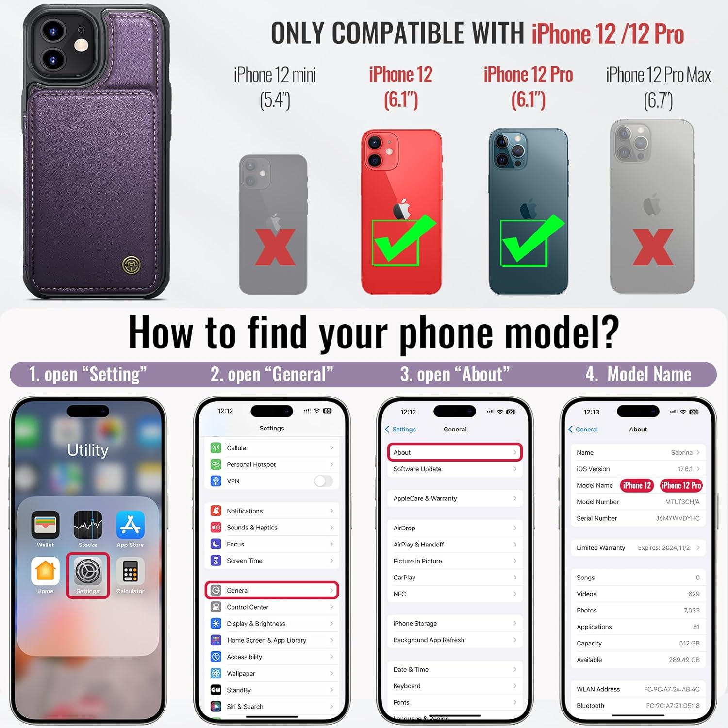 Vinich Apple iPhone 12 - Purple