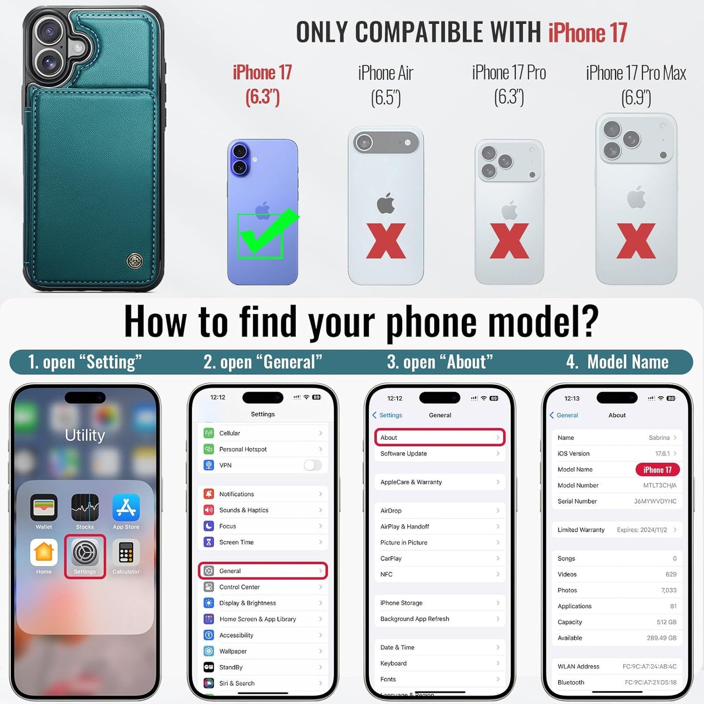 Vinich Apple iPhone 17 - Bluish Green