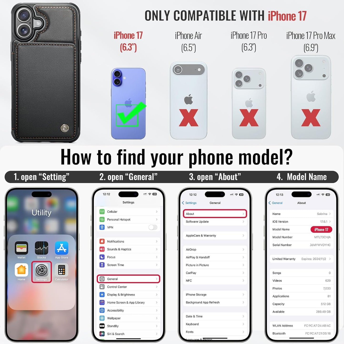 Vinich Apple iPhone 17 - Black
