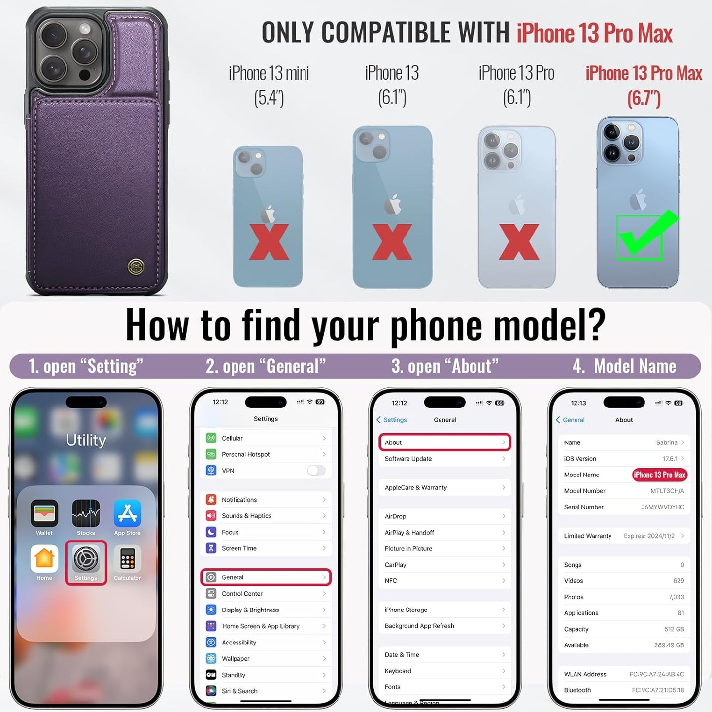 Vinich Apple iPhone 13 Pro Max - Purple
