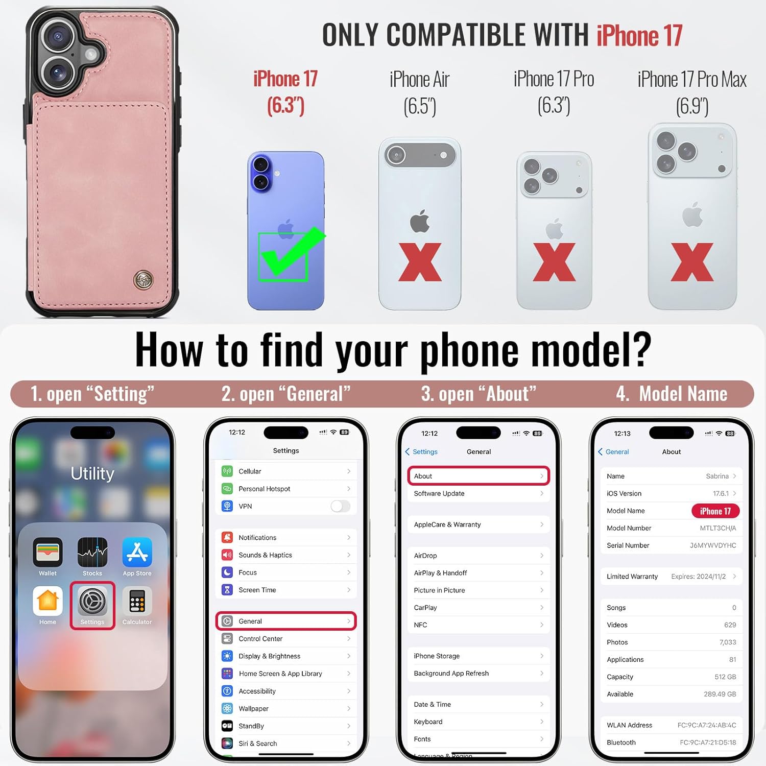 Vinich Apple iPhone 17 - Rose Pink