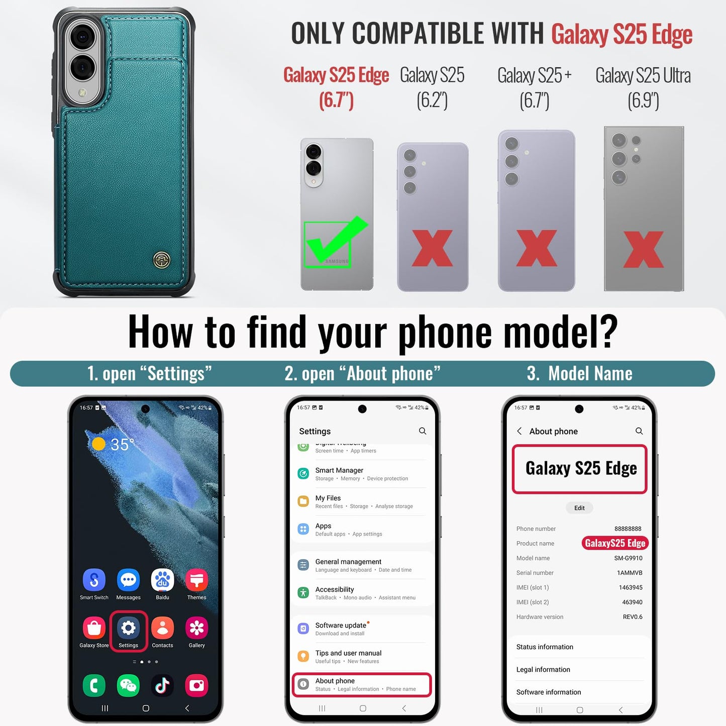 Samsung Galaxy S25 Edge - Bluish Green
