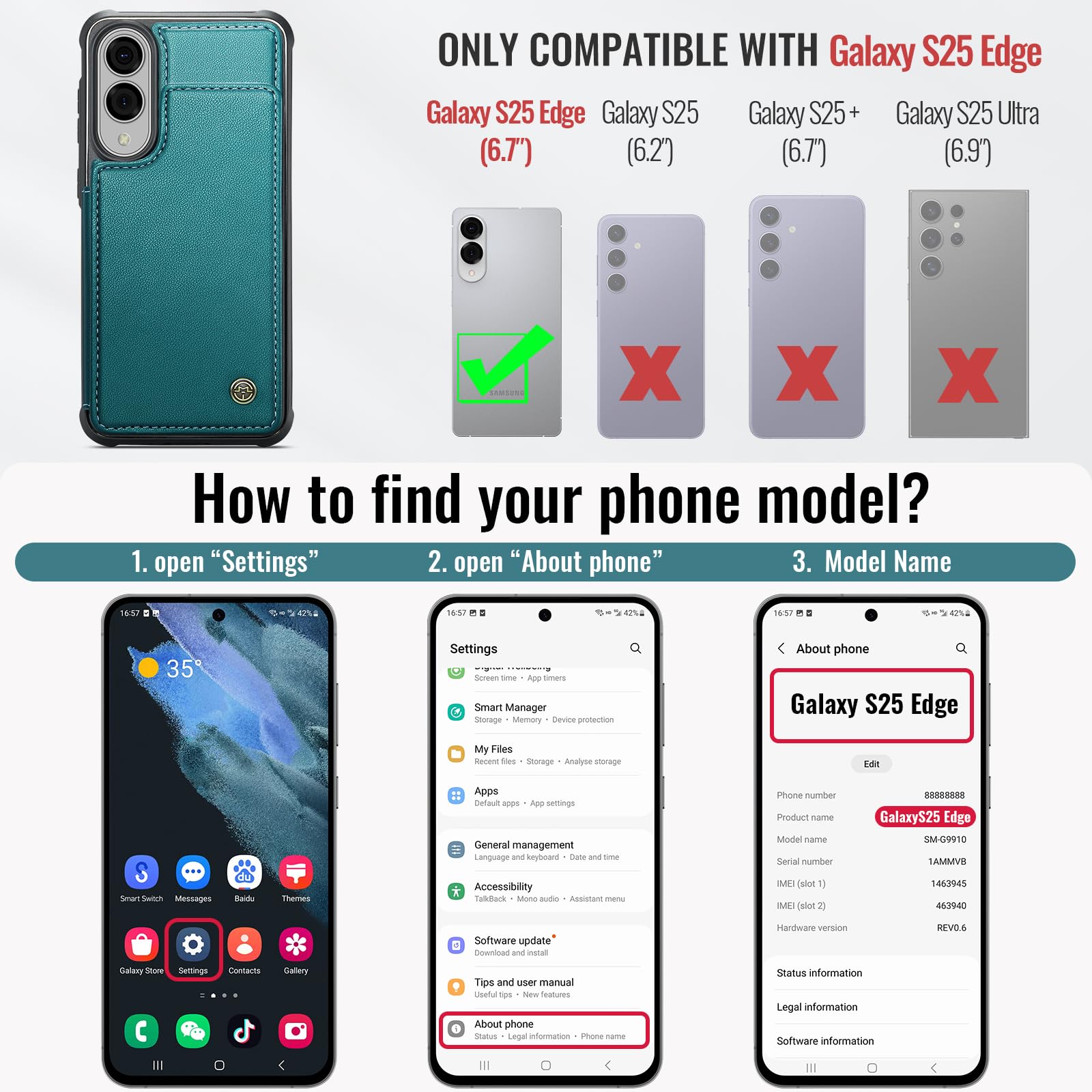 Samsung Galaxy S25 Edge - Bluish Green