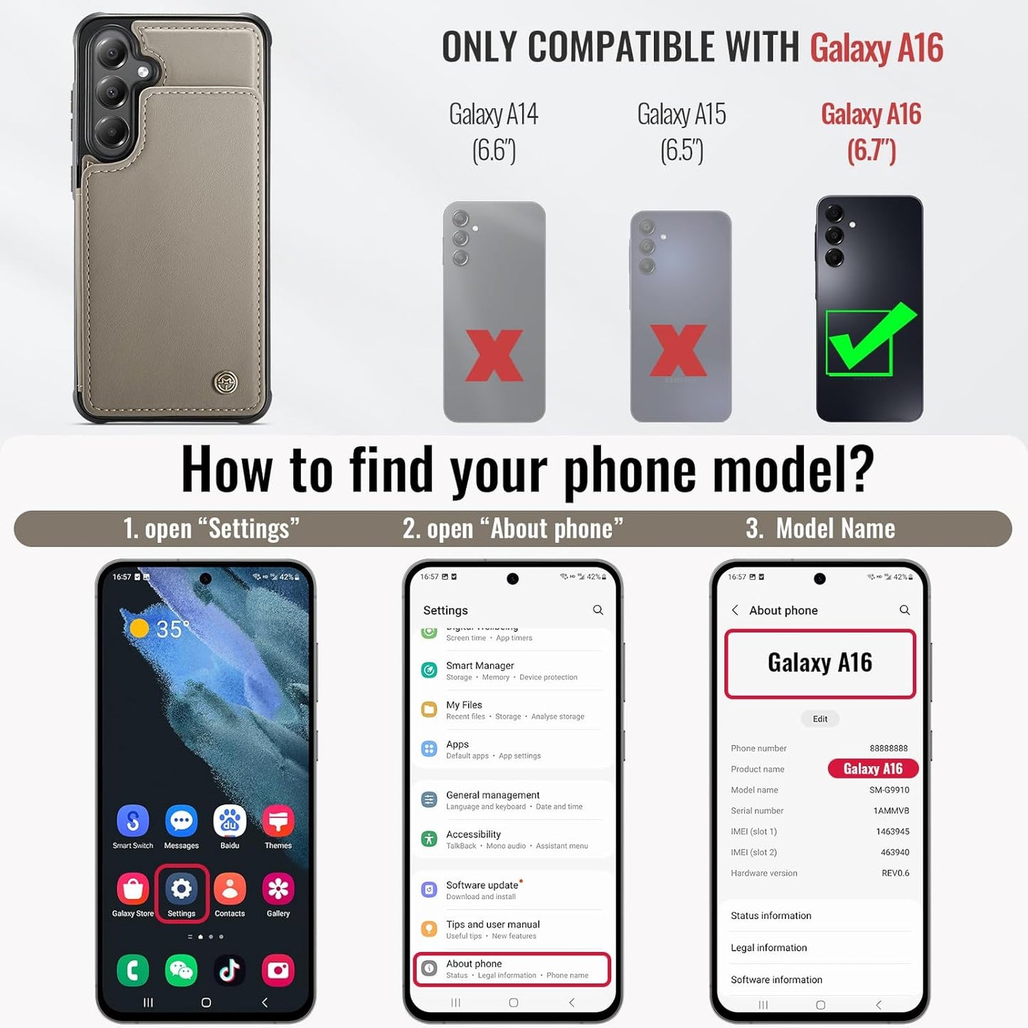 Vinich Samsung Galaxy A17 - Gray