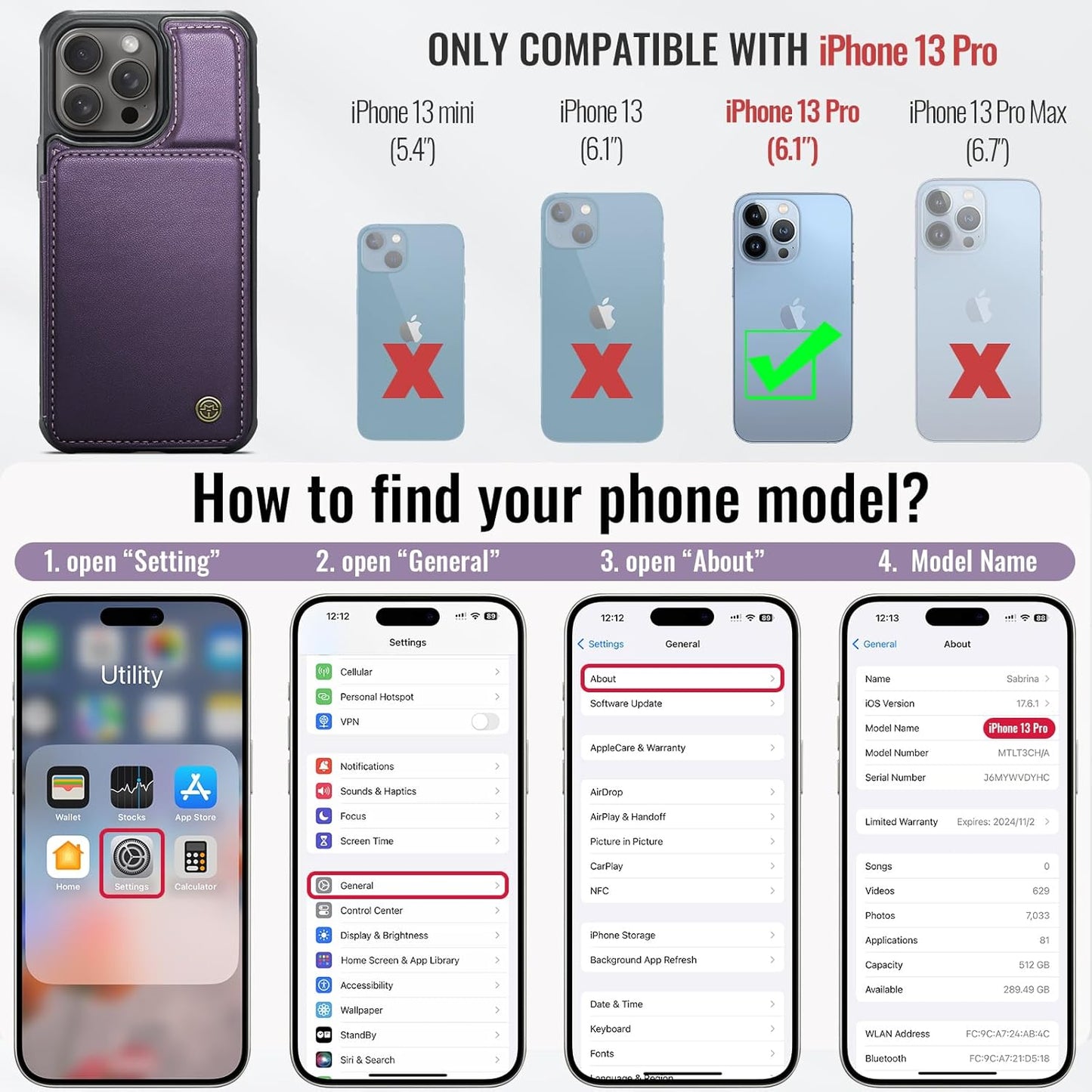 Vinich Apple iPhone 13 Pro - Purple
