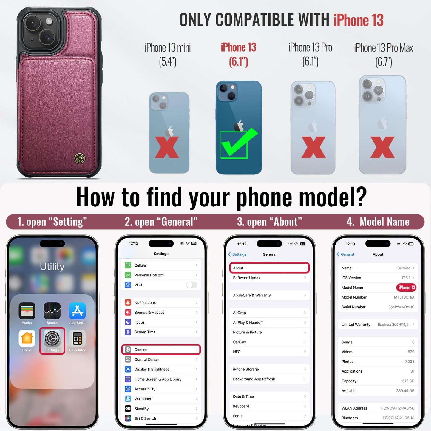 Apple iPhone 13 - Wine Red