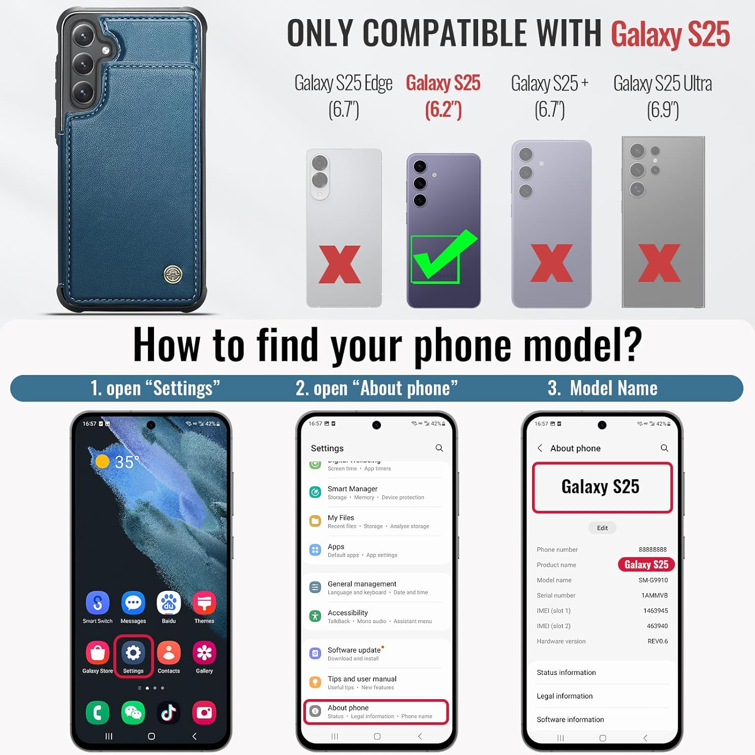 Vinich Samsung Galaxy S25 - Blue
