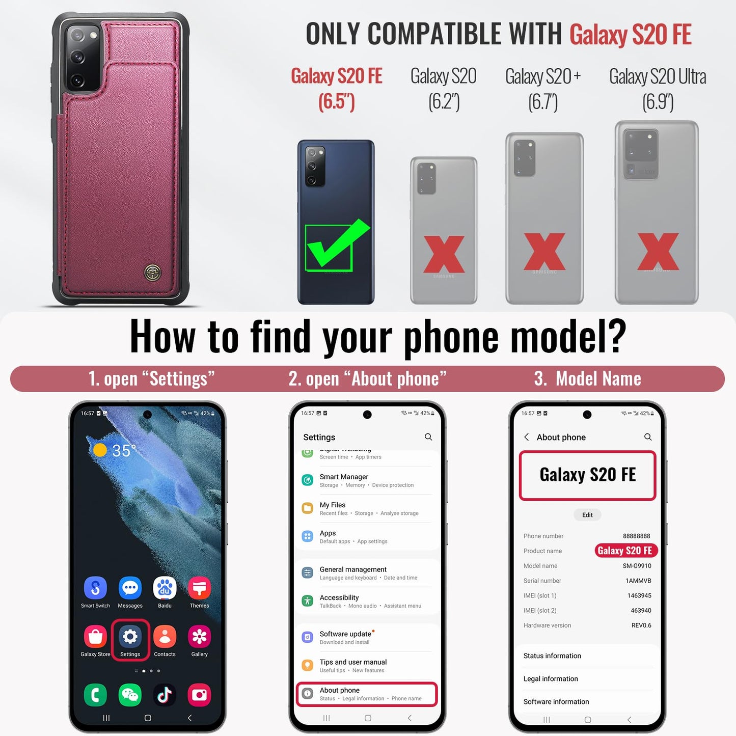Samsung Galaxy S20 FE - Wine Red