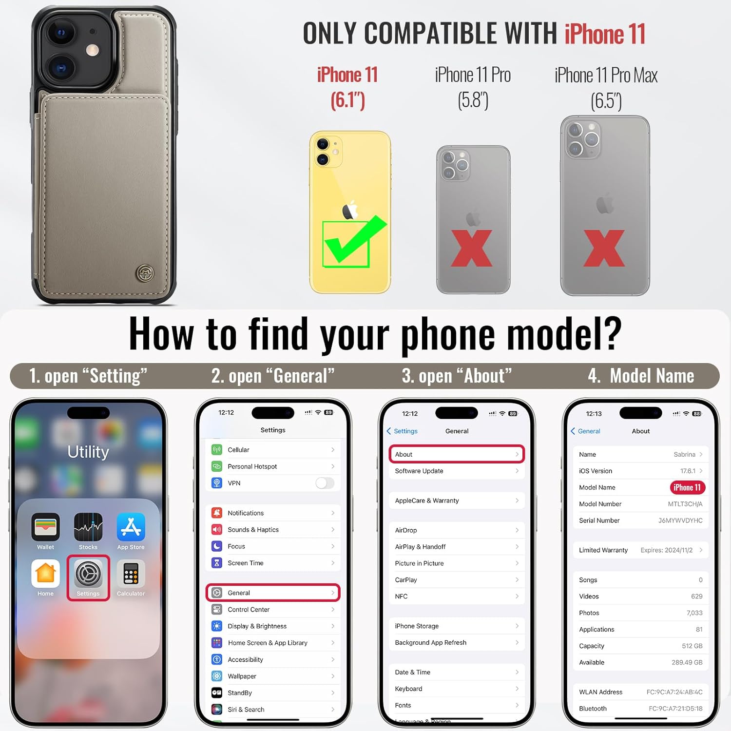 Vinich Apple iPhone 11 - Gray