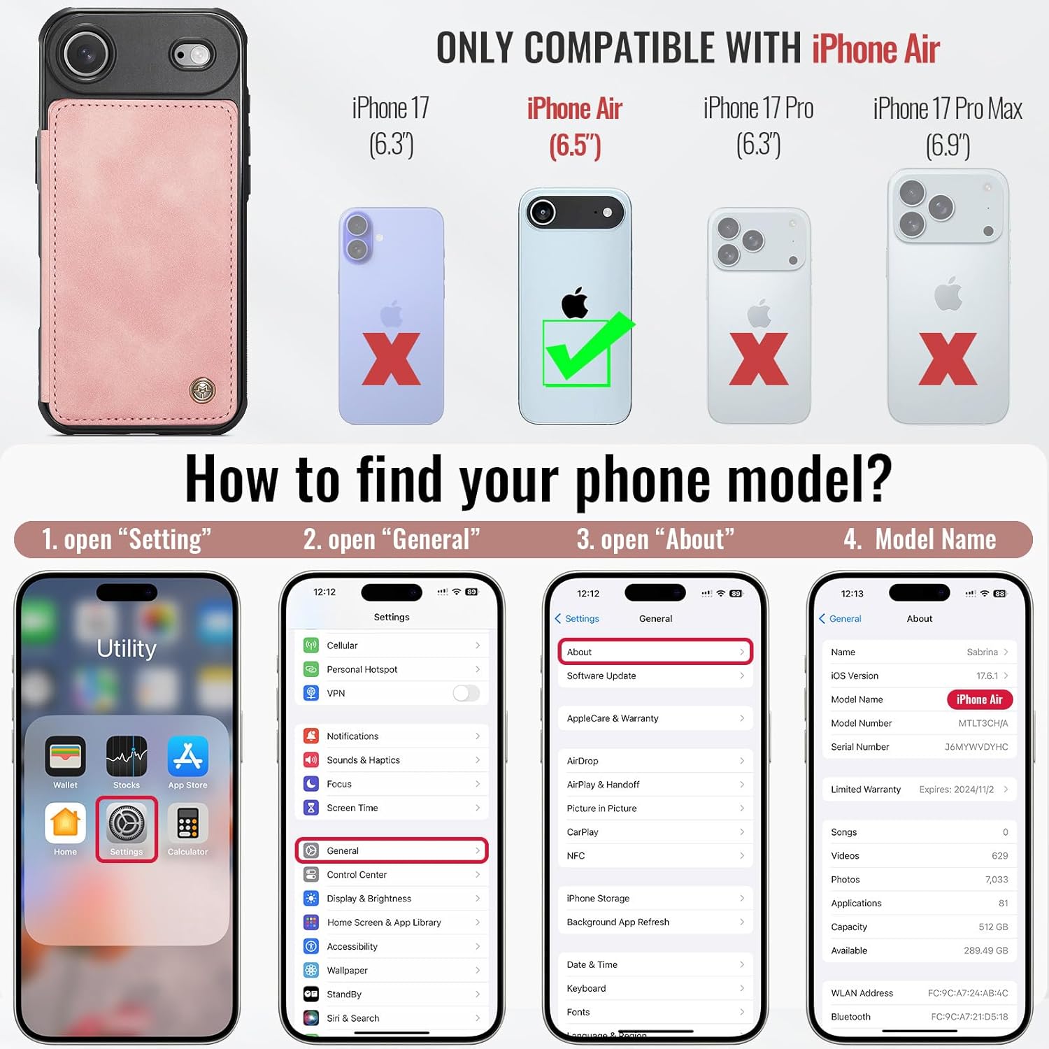 Vinich Apple iPhone 17 Air - Rose Pink