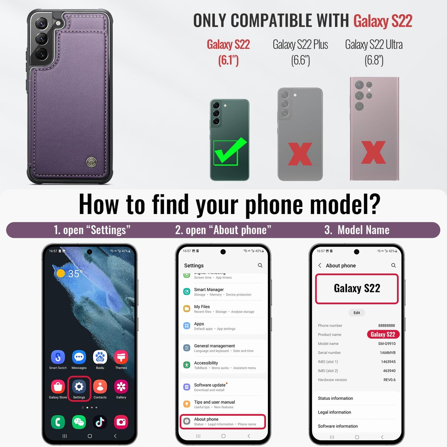 Samsung Galaxy S22 - Purple
