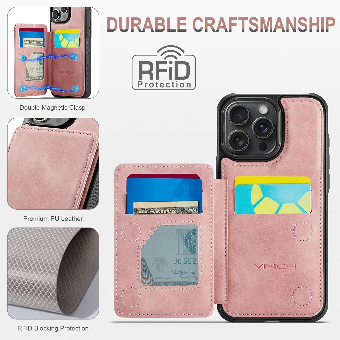 Vinich Apple iPhone 15 Pro Max - Rose Pink