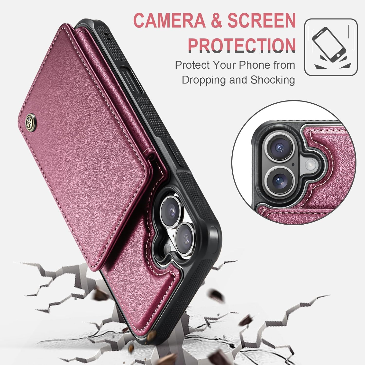 Vinich Apple iPhone 16 - Wine Red