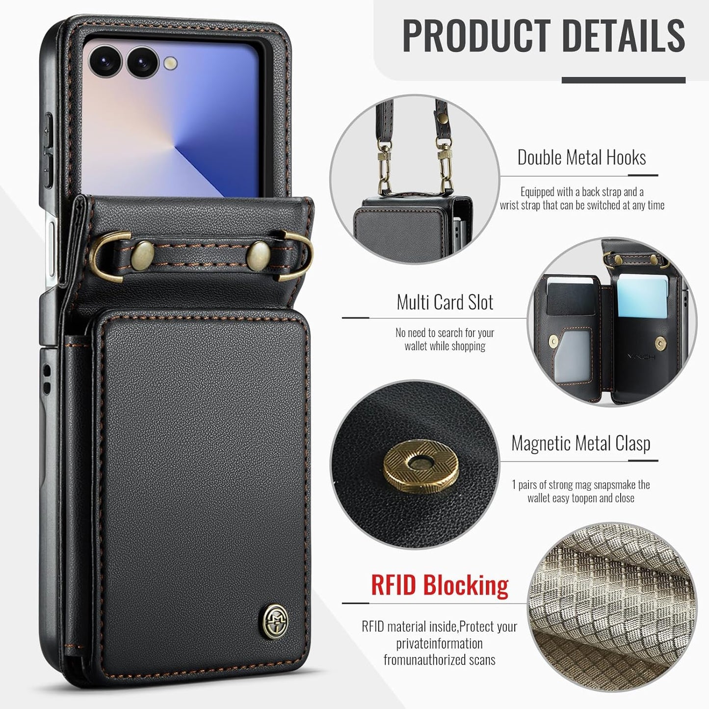 Vinich Samsung Galaxy Z Flip 7 - Black