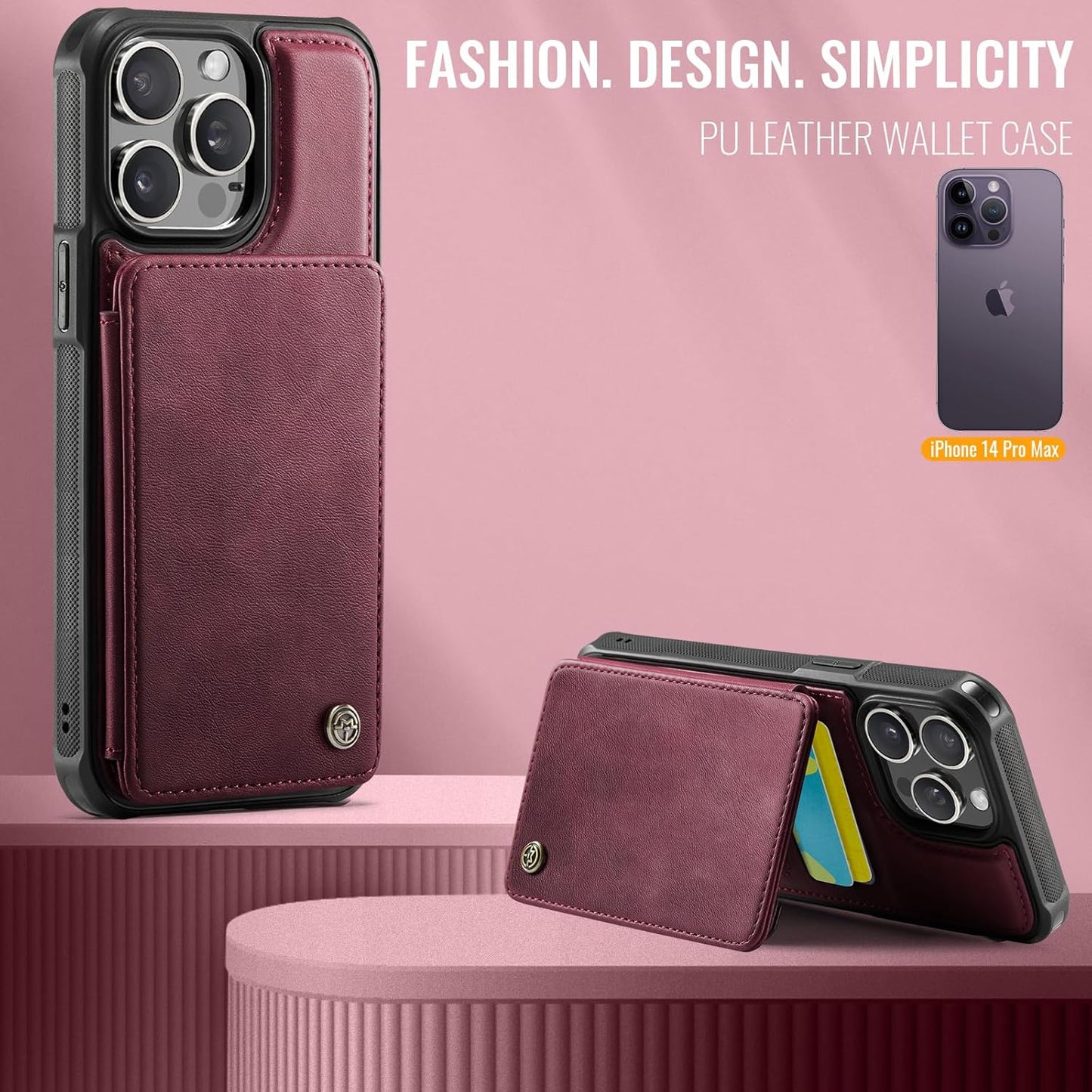 Vinich Apple iPhone 14 Pro Max - Burgundy