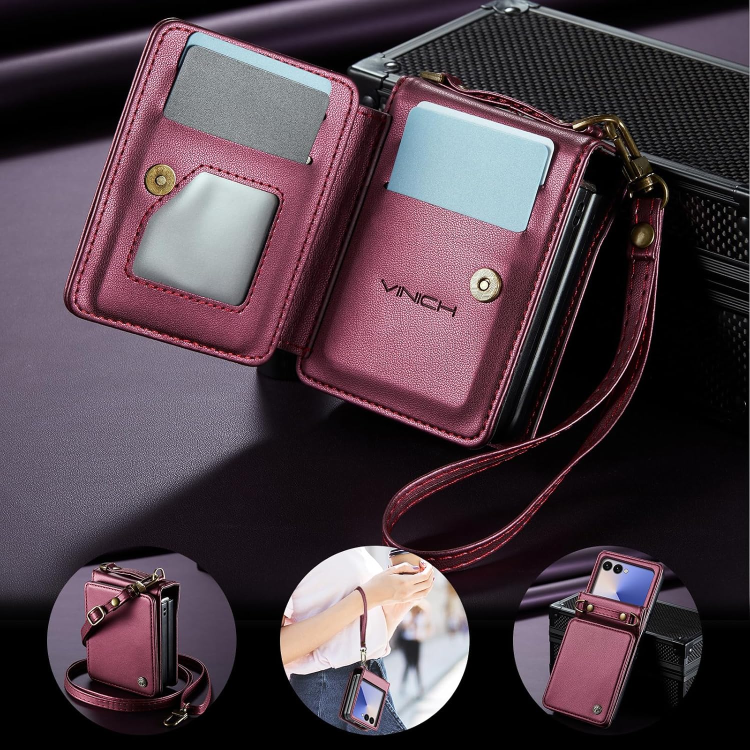 Vinich Samsung Galaxy Z Flip 7 - Wine Red