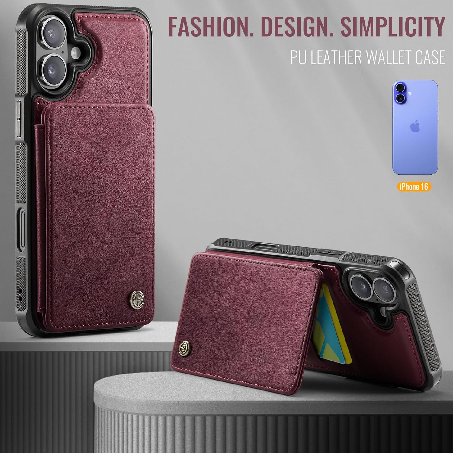 Vinich Apple iPhone 16 - Burgundy