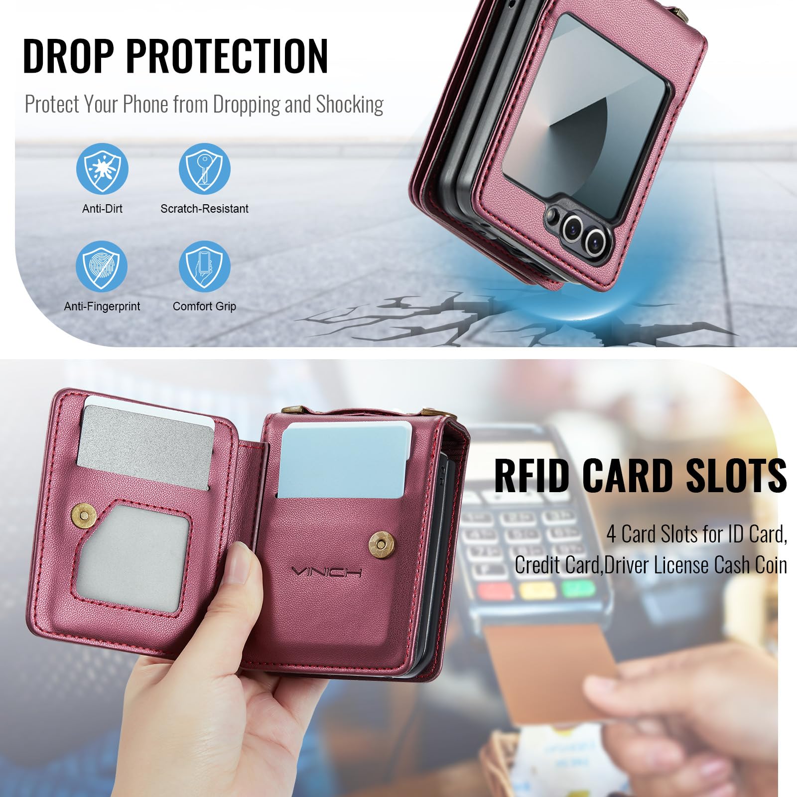 Samsung Galaxy Z Flip 6 - Wine Red