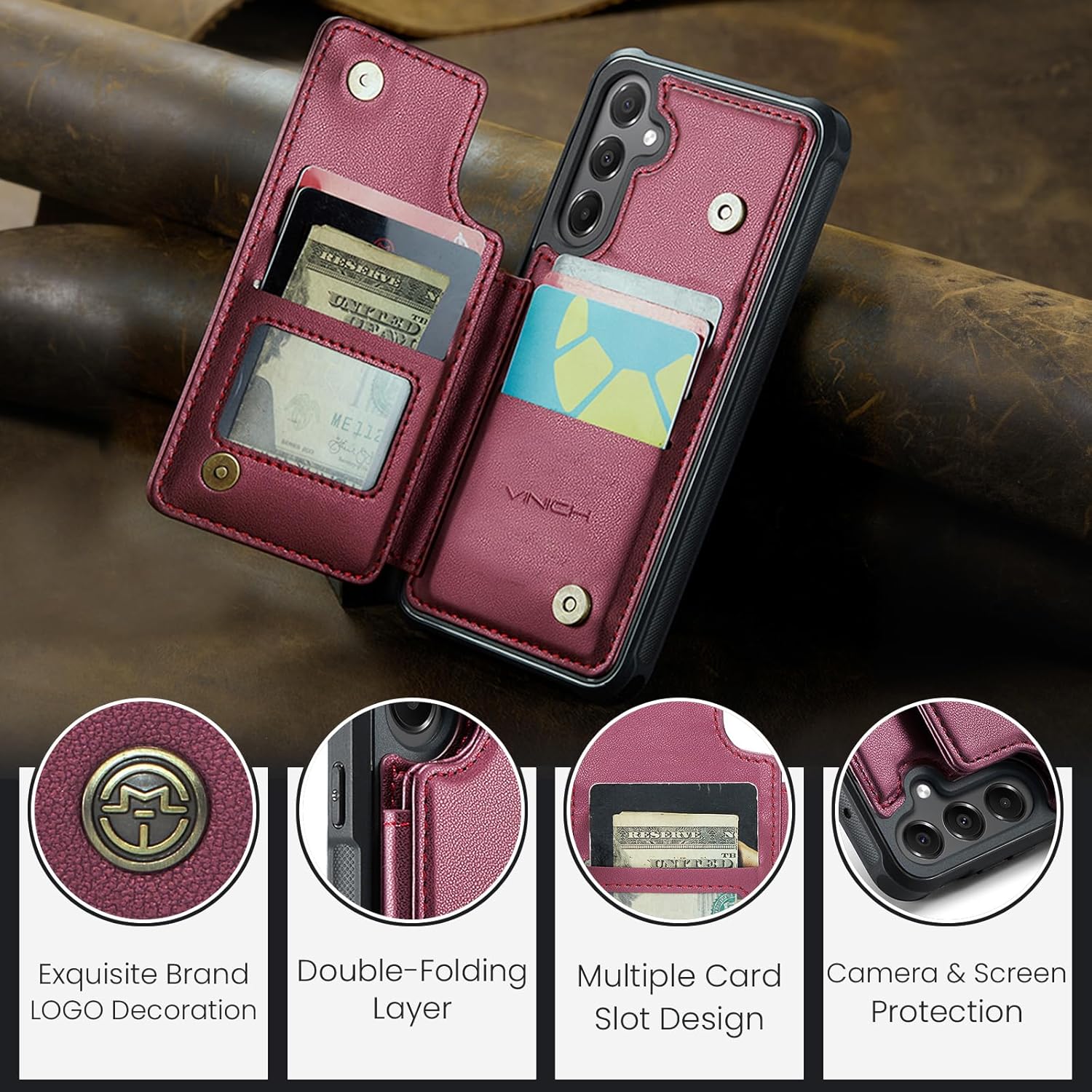 Vinich Samsung Galaxy A17 - Burgundy