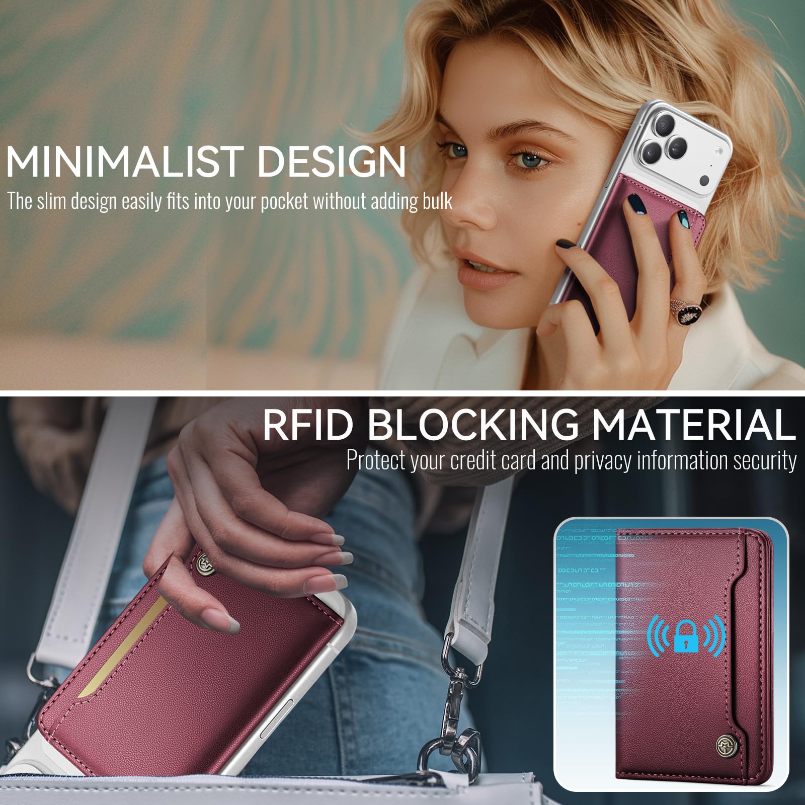 Magsafe Wallet - Wine Red