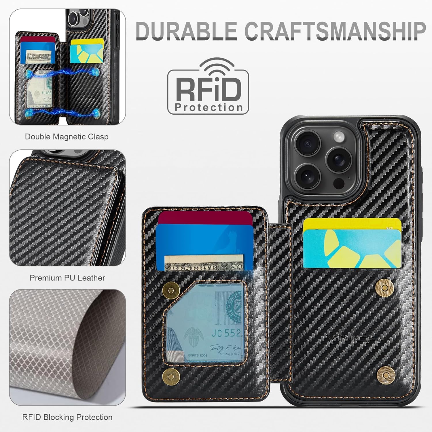 Vinich Apple iPhone 15 Pro Max - Carbon Black