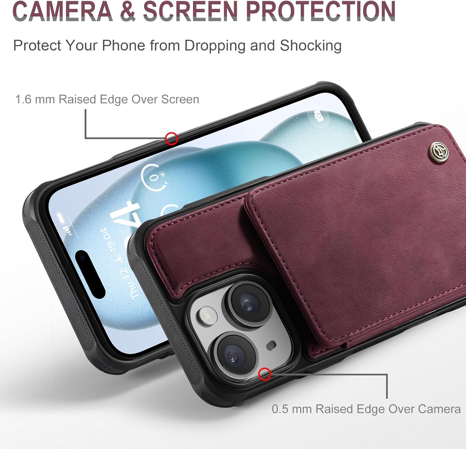 Vinich Apple iPhone 15 Plus - Burgundy
