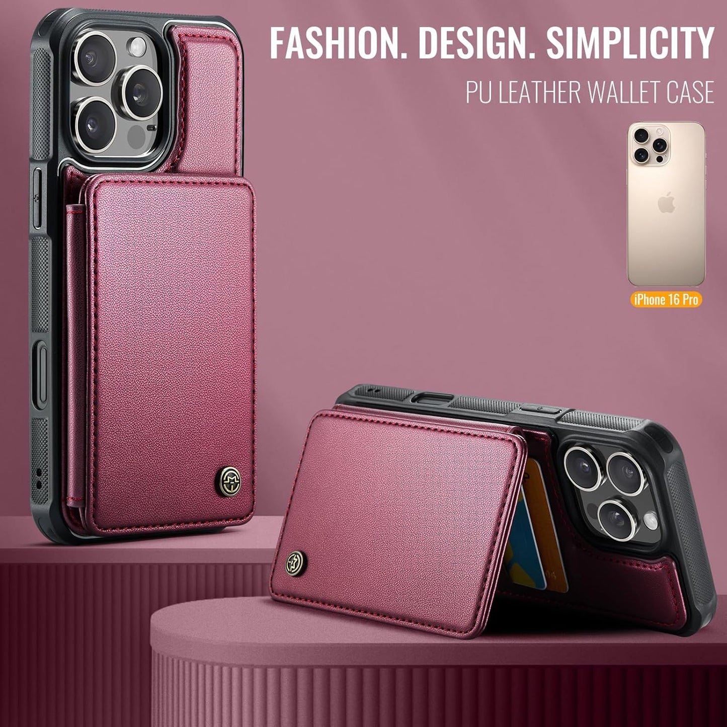 Vinich Apple iPhone 16 Pro - Wine Red