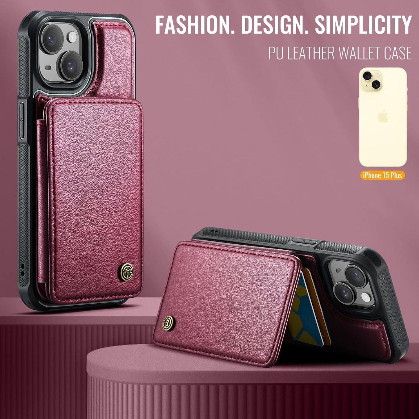 Vinich Apple iPhone 15 Plus - Wine Red