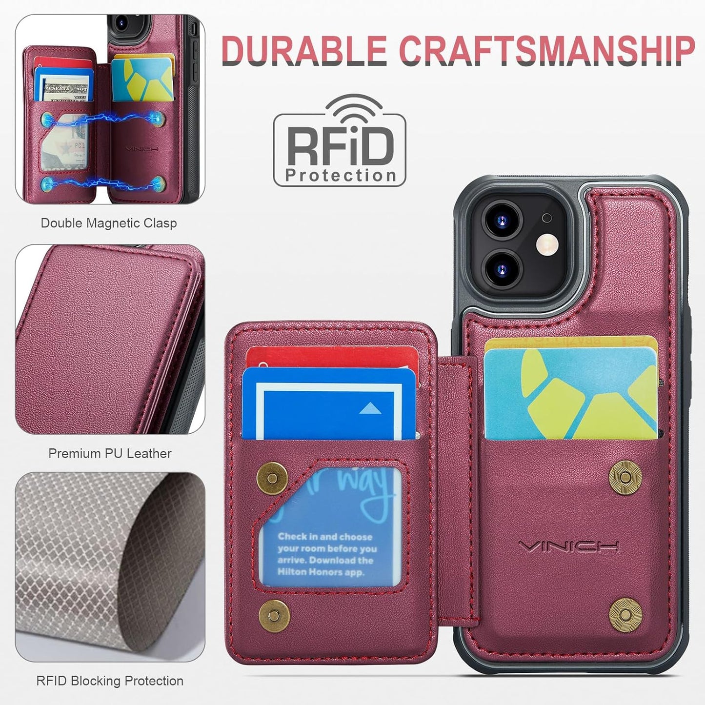 Vinich Apple iPhone 12 - Wine Red