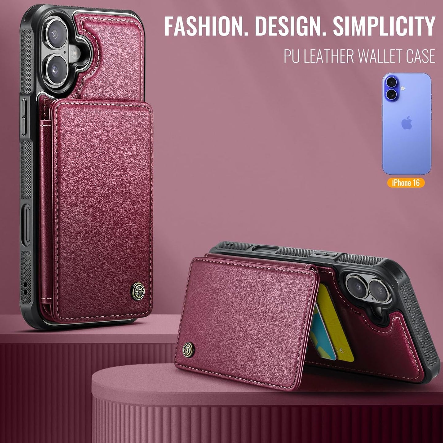 Vinich Apple iPhone 16 - Wine Red