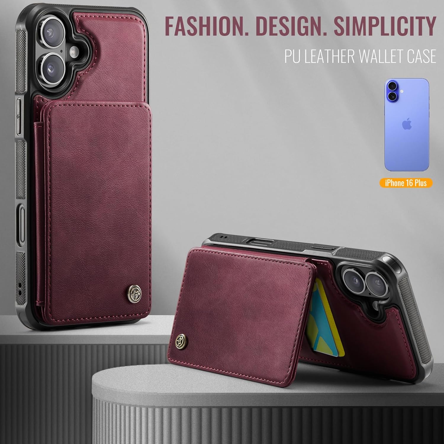 Vinich Apple iPhone 16 Plus - Burgundy