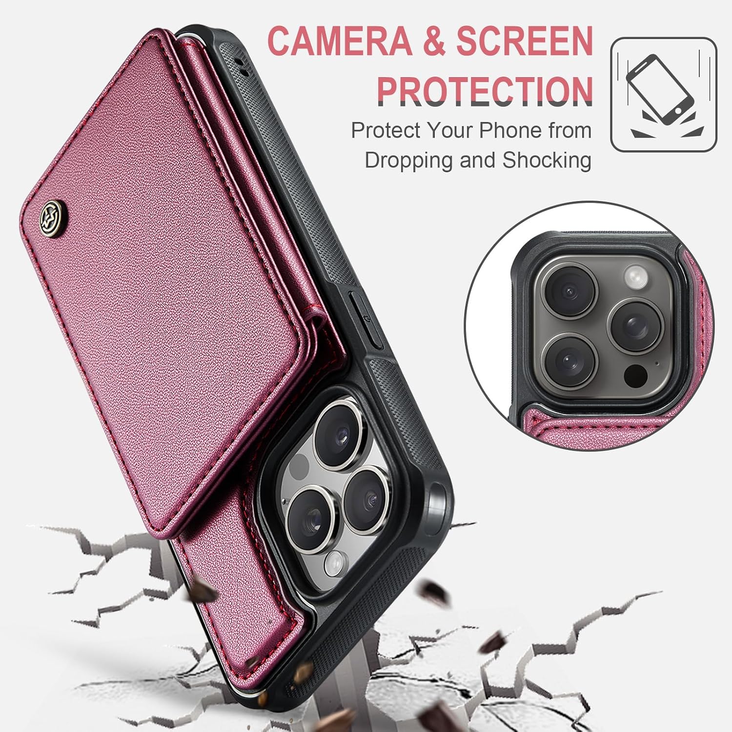 Vinich Apple iPhone 13 Pro Max - Wine Red