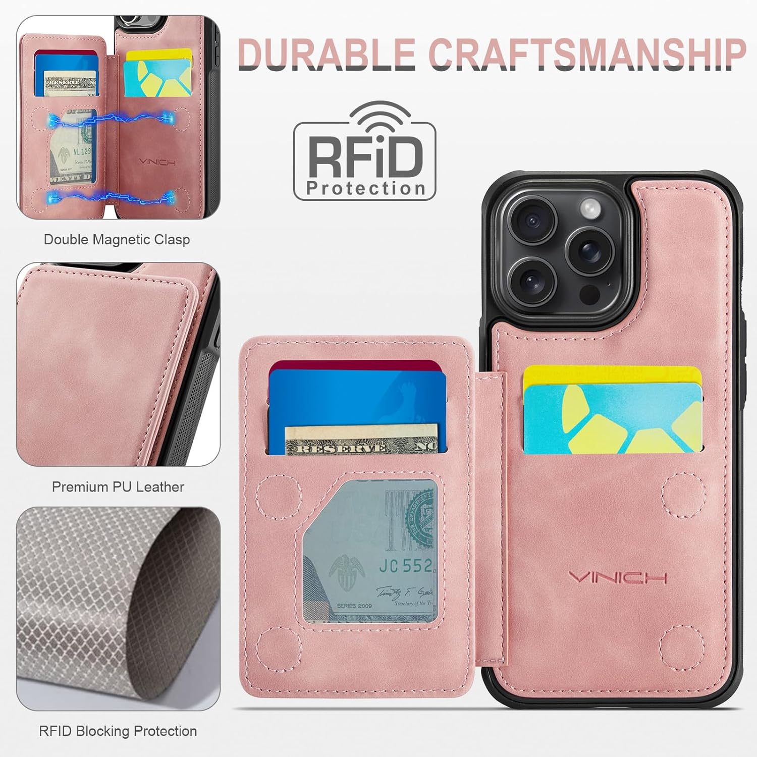 Vinich Apple iPhone 13 Pro Max - Rose Pink