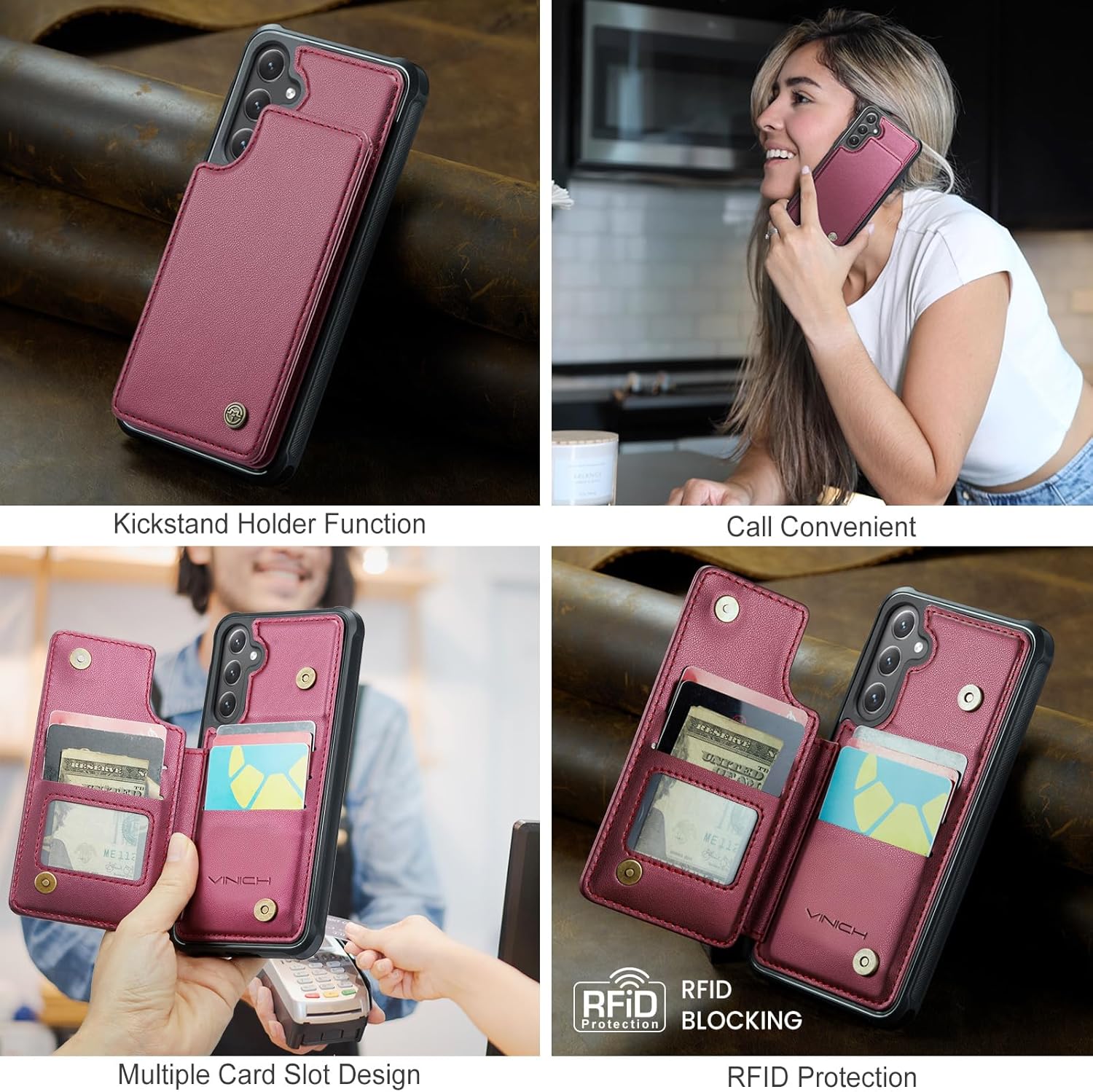 Vinich Samsung Galaxy S25 Plus - Wine Red