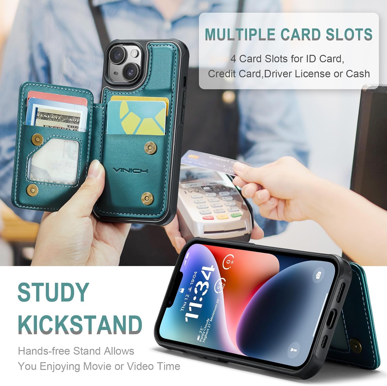 Vinich Apple iPhone 15 - Bluish Green
